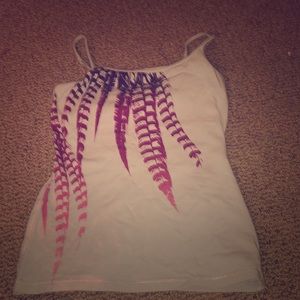 Feather print cami
